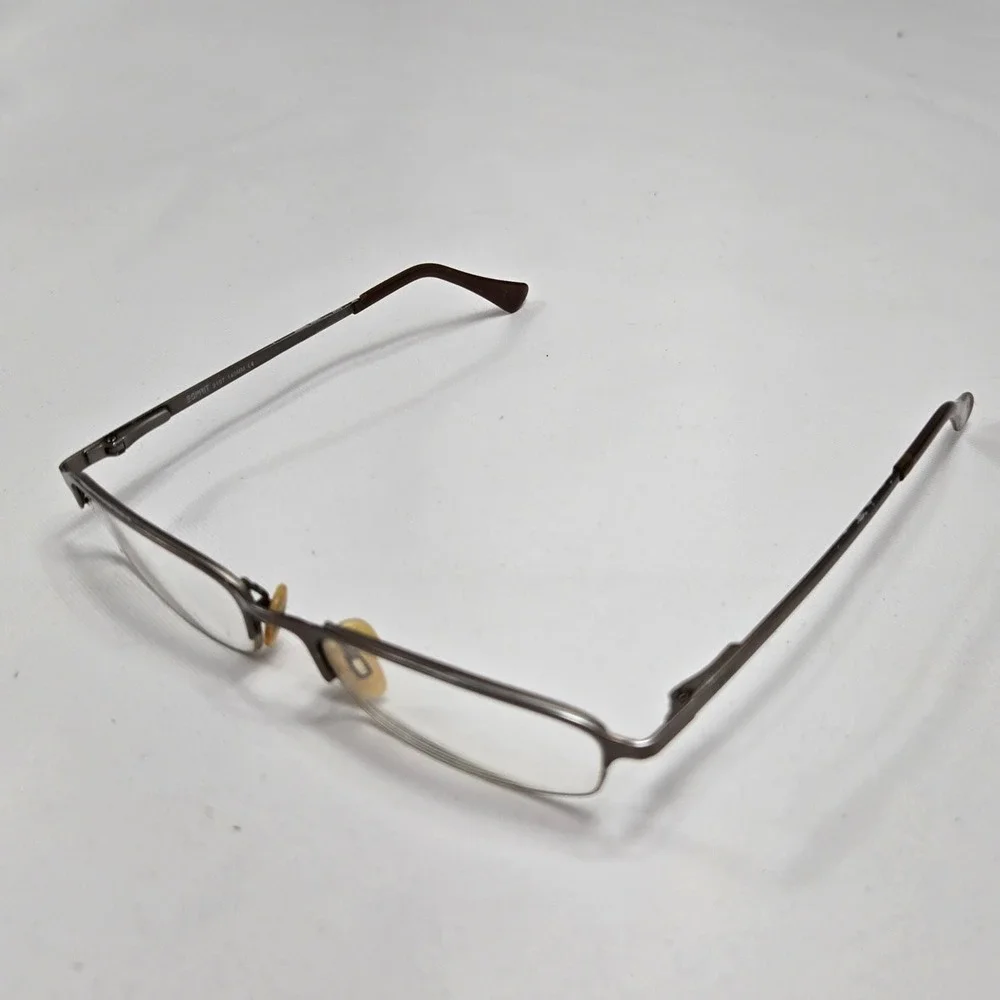 VTG Esprit 9107 Brown Metal Half Rimless Eyeglasses Frames 140mm Color-035 Retro